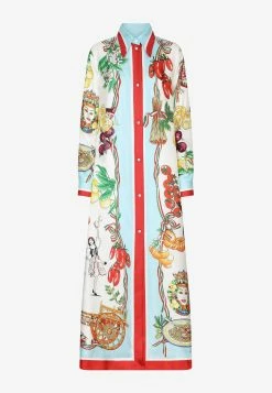 Dolce & Gabbana Calendar Print Kaftan Maxi Dress Multicolor -Evening Dresses Popular Store F6AEHT 20HI1CO 20HA3US 202
