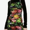 Dolce & Gabbana Floral Print Ruched Mini Dress Multicolor