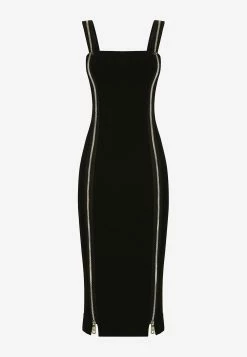 Dolce & Gabbana Zipper Sleeveless Midi Dress Black 5 Dolce & Gabbana Zipper Sleeveless Midi Dress Black -Evening Dresses Popular Store F6AJTT 20FUGKF 20N0000 202