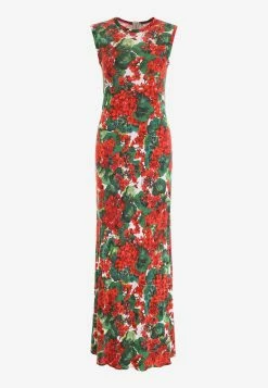 Dolce & Gabbana Portofino Print Maxi Dress Red