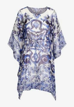 Dolce & Gabbana Majolica Print Chiffon Kaftan Dress Blue -Evening Dresses Popular Store F6F1IT 20HI1BL 20HA3TN 202