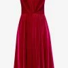 Dolce & Gabbana Strapless Velvet Corset Dress Red