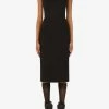 Dolce & Gabbana DG Embellished Stretch Jersey Midi Dress Black