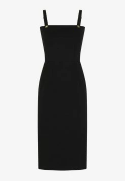 Dolce & Gabbana DG Embellished Stretch Jersey Midi Dress Black -Evening Dresses Popular Store F6R0LTFUGKG N0000 2