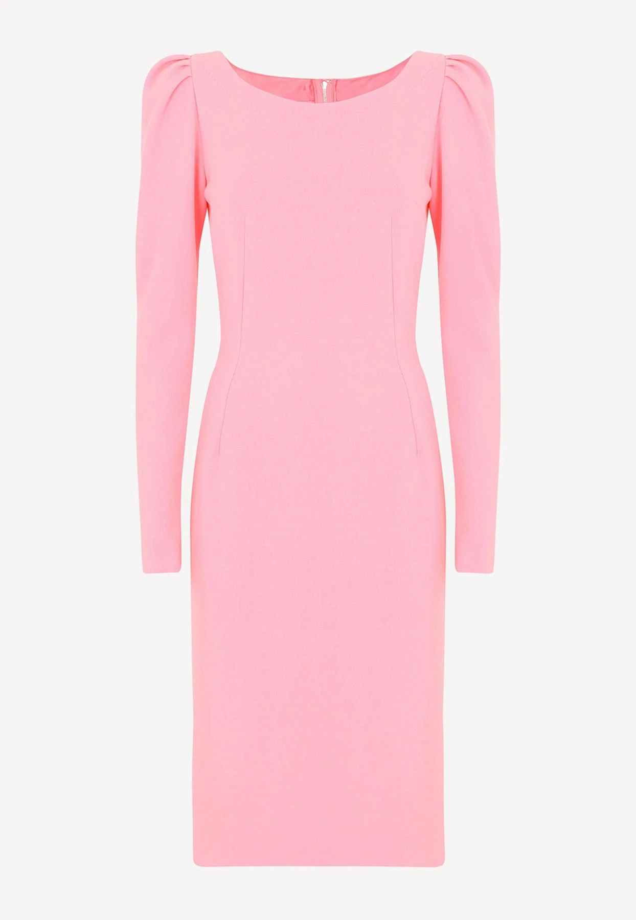 Dolce & Gabbana Sable Puff Sleeves Midi Dress Pink 3 Dolce & Gabbana Sable Puff Sleeves Midi Dress Pink - Image 3