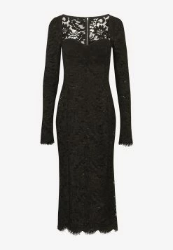 Dolce & Gabbana Lace Scalloped Detailing Midi Dress Black -Evening Dresses Popular Store F6ZB4T 20FLM96 20N0000 202