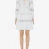 Dolce & Gabbana Poplin Mini Dress With Lace Details White