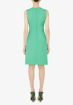 Dolce & Gabbana Flared Dress In Virgin Wool Green 6 Dolce & Gabbana Flared Dress In Virgin Wool Green -Evening Dresses Popular Store F6ZN7T 20FU227 20V7347 201
