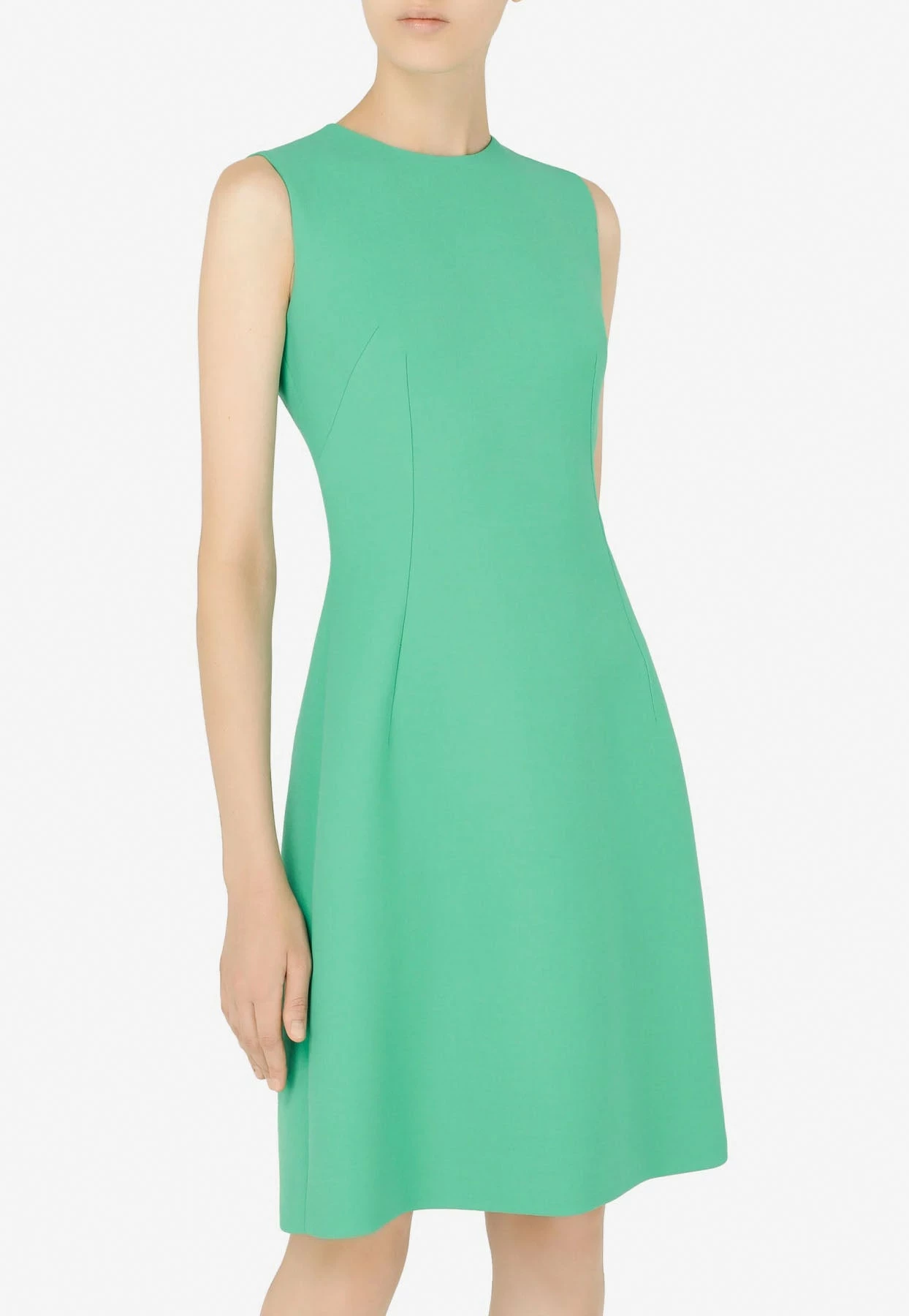 Dolce & Gabbana Flared Dress In Virgin Wool Green 2 Dolce & Gabbana Flared Dress In Virgin Wool Green - Image 2