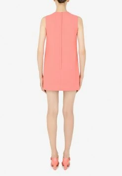 Dolce & Gabbana Mini Dress In Virgin Wool Pink -Evening Dresses Popular Store F6ZN8T 20FU227 20F0895 201