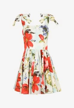 Dolce & Gabbana Garden-Print Poplin Mini Dress Multicolor -Evening Dresses Popular Store F6ZT2T 20HS5MC 20HC3JD 202