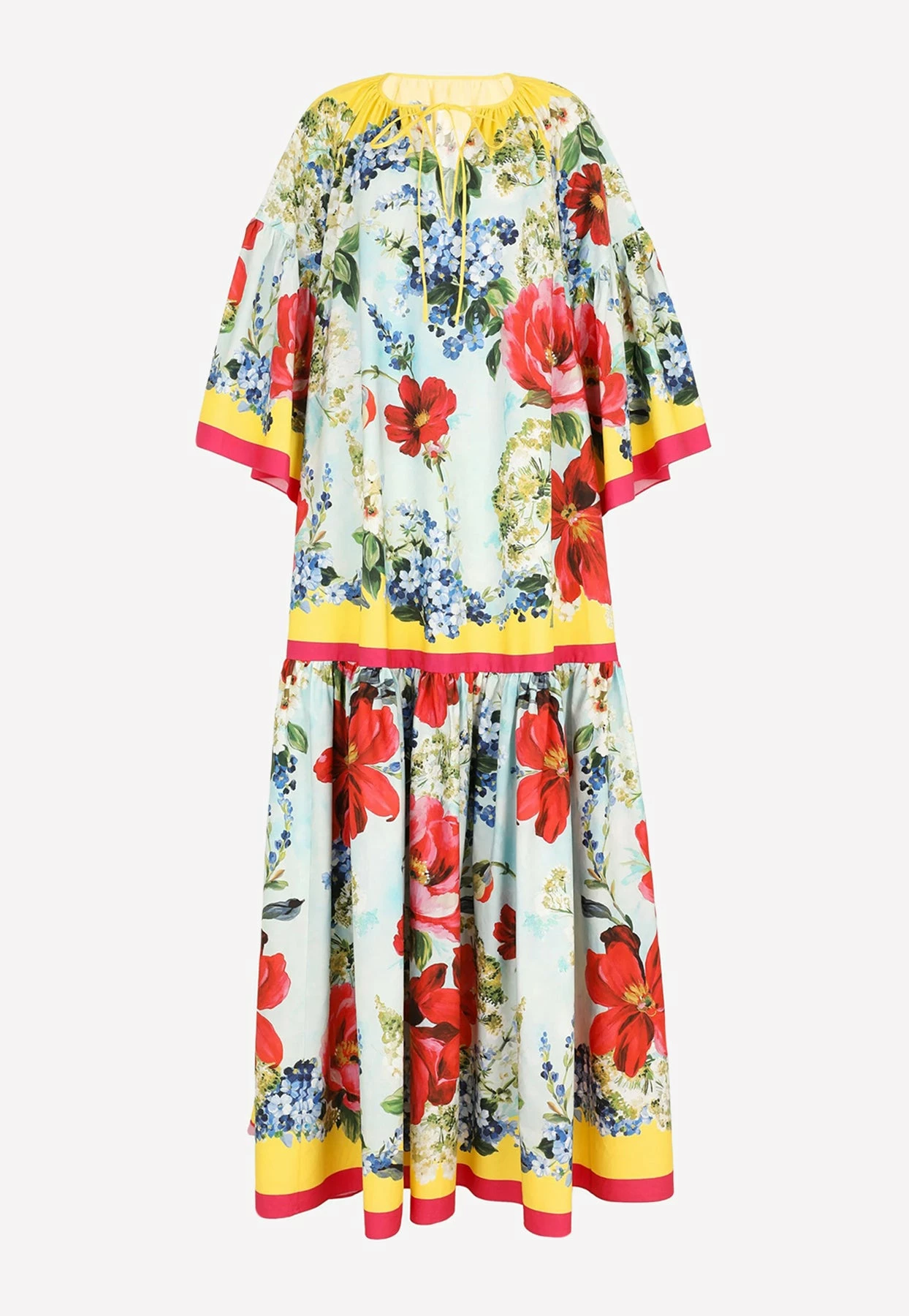 Dolce & Gabbana Garden-Print Poplin Kaftan Multicolor 3 Dolce & Gabbana Garden-Print Poplin Kaftan Multicolor - Image 3