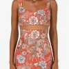 Dolce & Gabbana Floral Jacquard Cropped Top Red