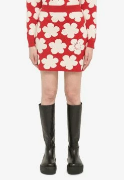 Kenzo Knitted Mini Skirt Red
