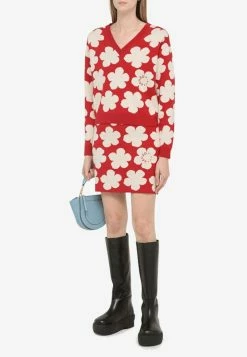 Kenzo Knitted Mini Skirt Red -Evening Dresses Popular Store FC62JU3263COWO L KENZO 21.b