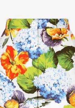 Dolce & Gabbana Hydrangea Print Cotton Shorts Multicolor -Evening Dresses Popular Store FTAGOT 20HS5MA 20HA3JA 20B