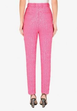 Dolce & Gabbana Sequins Embellished Slim Pants Pink -Evening Dresses Popular Store FTAM2T 20FLM7Q 20F0728 201