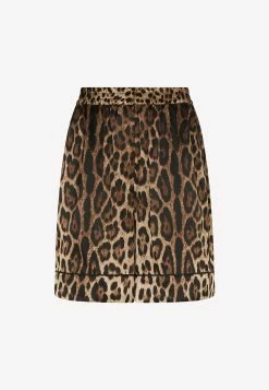 Dolce & Gabbana Animalier Printed Silk Shorts Brown 5 Dolce & Gabbana Animalier Printed Silk Shorts Brown -Evening Dresses Popular Store FTAM7T 20FSAXY 20HY13M 202