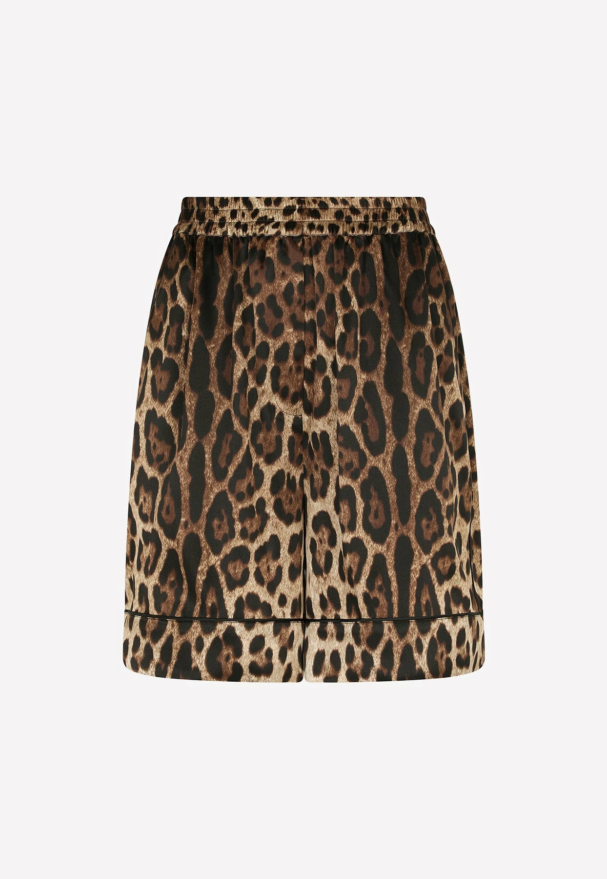 Dolce & Gabbana Animalier Printed Silk Shorts Brown 3 Dolce & Gabbana Animalier Printed Silk Shorts Brown - Image 3