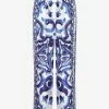 Dolce & Gabbana Majolica Print Twill Pants Blue