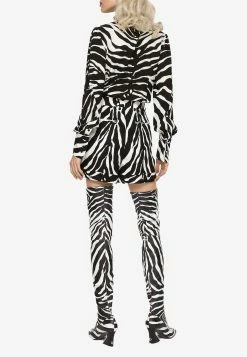 Dolce & Gabbana High-Waist Zebra Print Drill Shorts Monochrome -Evening Dresses Popular Store FTCIWT 20FSFJ2 20S9000 201