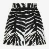 Dolce & Gabbana High-Waist Zebra Print Drill Shorts Monochrome