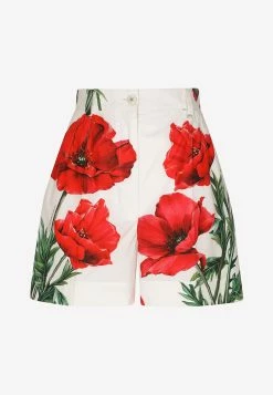 Dolce & Gabbana Poppy-Print Poplin Shorts Multicolor -Evening Dresses Popular Store FTCKAT 20HS5NN 20HA3VN 203