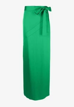 Tom Ford High-Rise Maxi Skirt In Satin Green