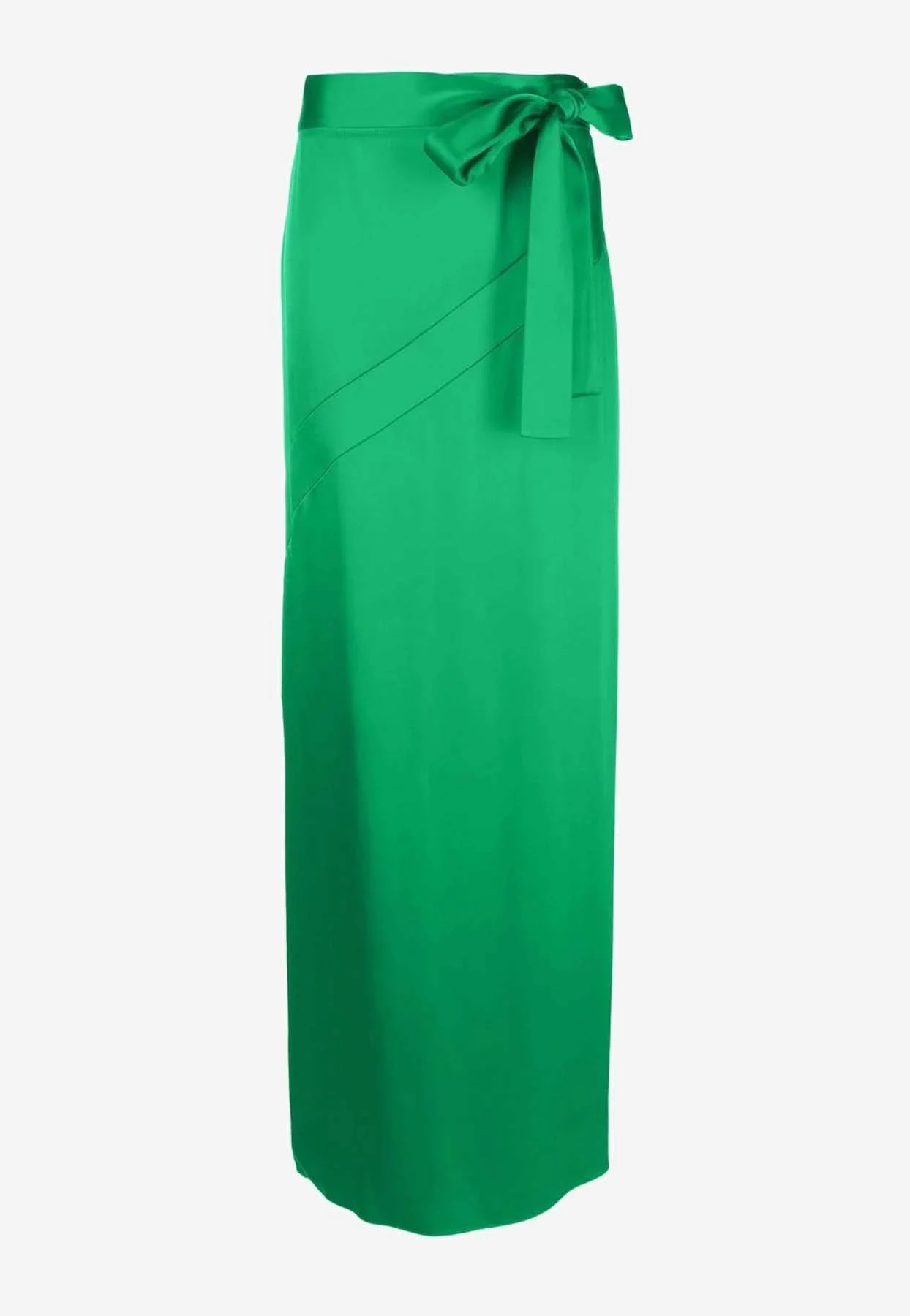 Tom Ford High-Rise Maxi Skirt In Satin Green 1 Tom Ford High-Rise Maxi Skirt In Satin Green