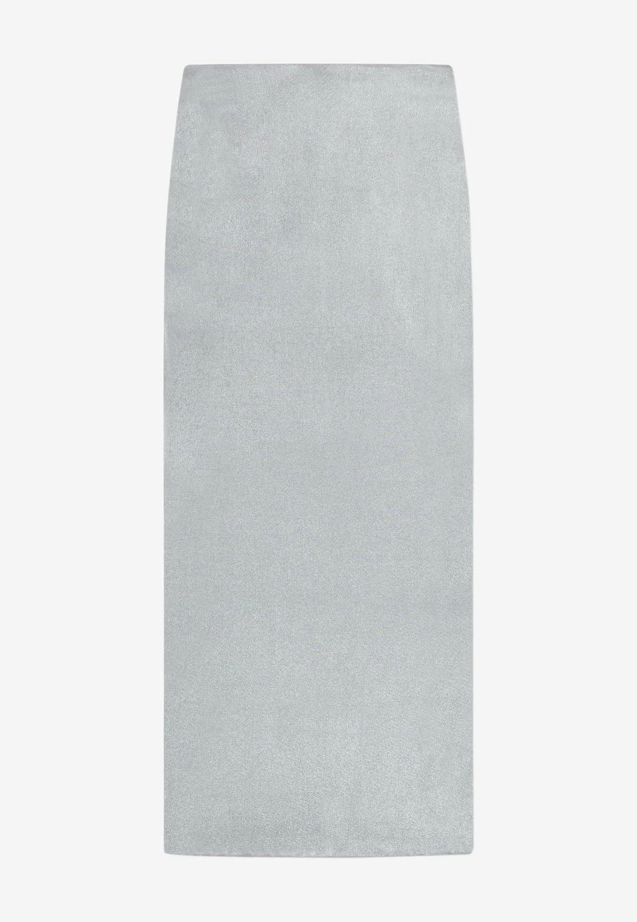 Tom Ford High-Waist Midi Glossy Skirt Silver 1 Tom Ford High-Waist Midi Glossy Skirt Silver