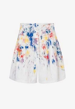 Philosophy Di Lorenzo Serafini High-Waist Hand Paint Cotton Shorts White 7 Philosophy Di Lorenzo Serafini High-Waist Hand Paint Cotton Shorts White -Evening Dresses Popular Store Hand 20Painted 20Cotton 20Shorts