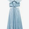 Jonathan Simkhai Ansley Off-Shoulder Midi Dress With Cut-Outs Light Blue