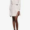 Jonathan Simkhai Shaelyn Mini Shirt Dress With Cut-Outs Beige