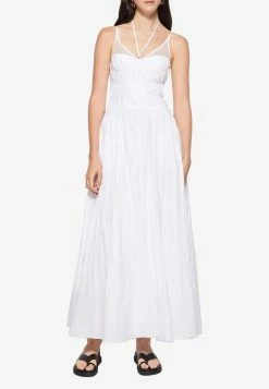 Jonathan Simkhai Indy Bustier Maxi Dress White