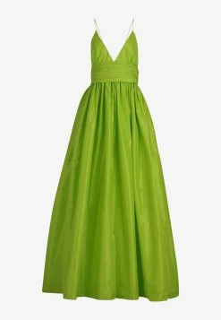 Leal Daccarett Corombaia Silk Taffeta Gown With Oversized Bow Detail Lime -Evening Dresses Popular Store LDLCG 202