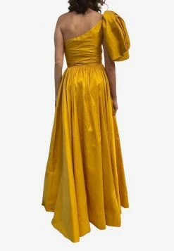 Leal Daccarett Isla Negra One-Shoulder Gown Yellow -Evening Dresses Popular Store LDOING 203