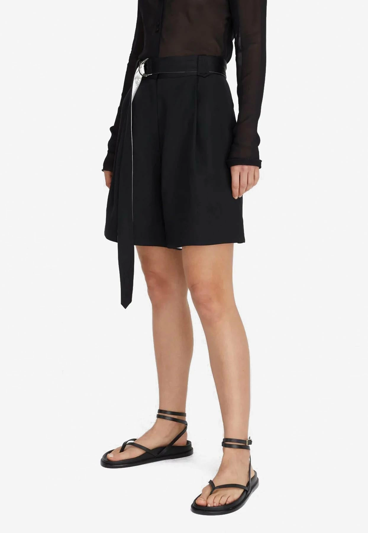 Lee Mathews Libertine Pleated Shorts Black 2 Lee Mathews Libertine Pleated Shorts Black - Image 2