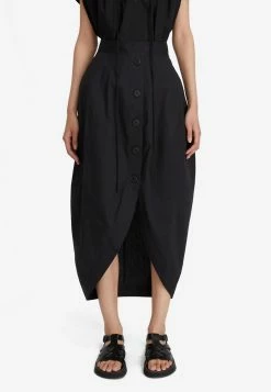 Lee Mathews Oakley Midi Skirt Black