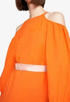 Stella McCartney Belted Maxi Dress Orange -Evening Dresses Popular Store MzA1MDUx