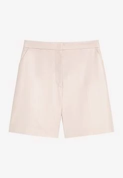 Max Mara High-Waist Leather Shorts Pink