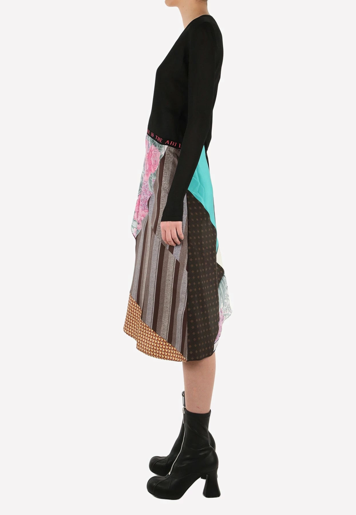 Marine Serre Asymmetric Paneled Wrap Dress Multicolor 3 Marine Serre Asymmetric Paneled Wrap Dress Multicolor - Image 3