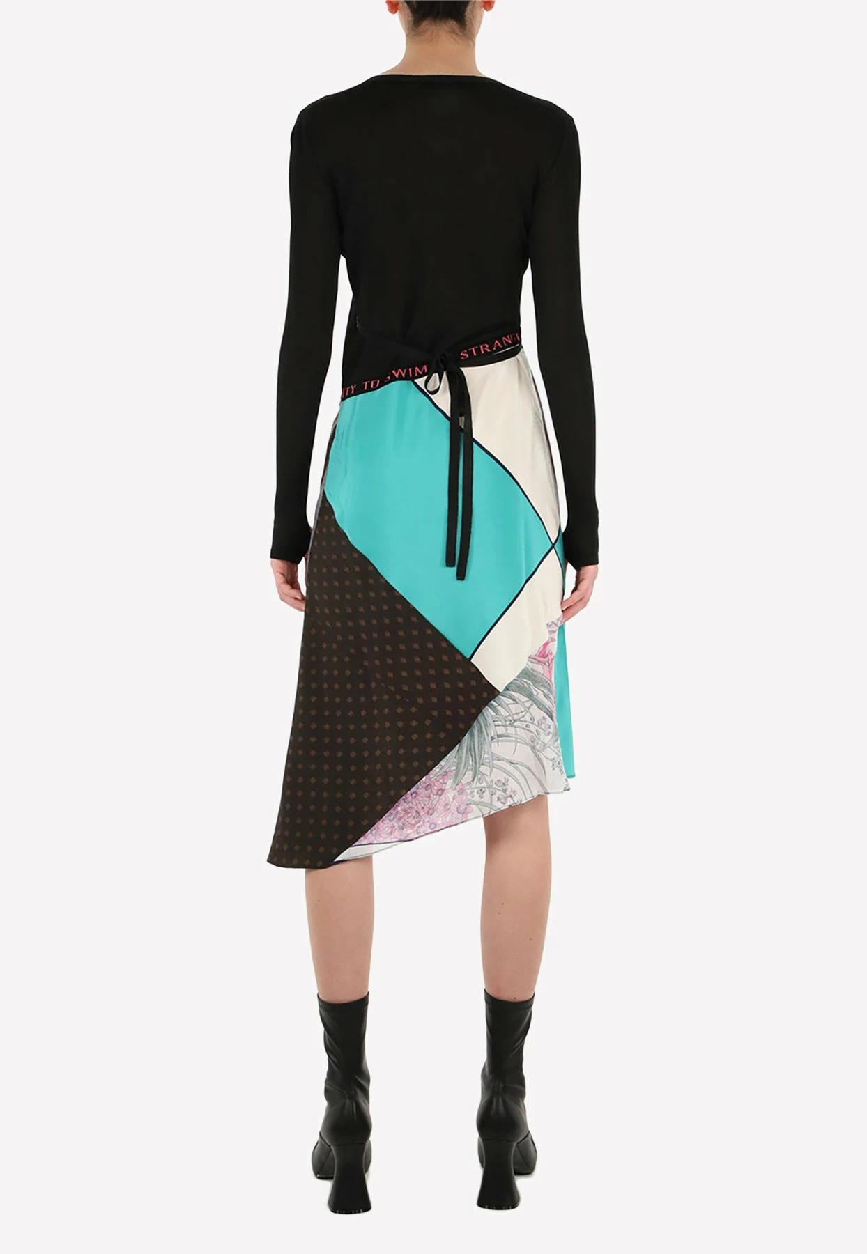 Marine Serre Asymmetric Paneled Wrap Dress Multicolor 4 Marine Serre Asymmetric Paneled Wrap Dress Multicolor - Image 4