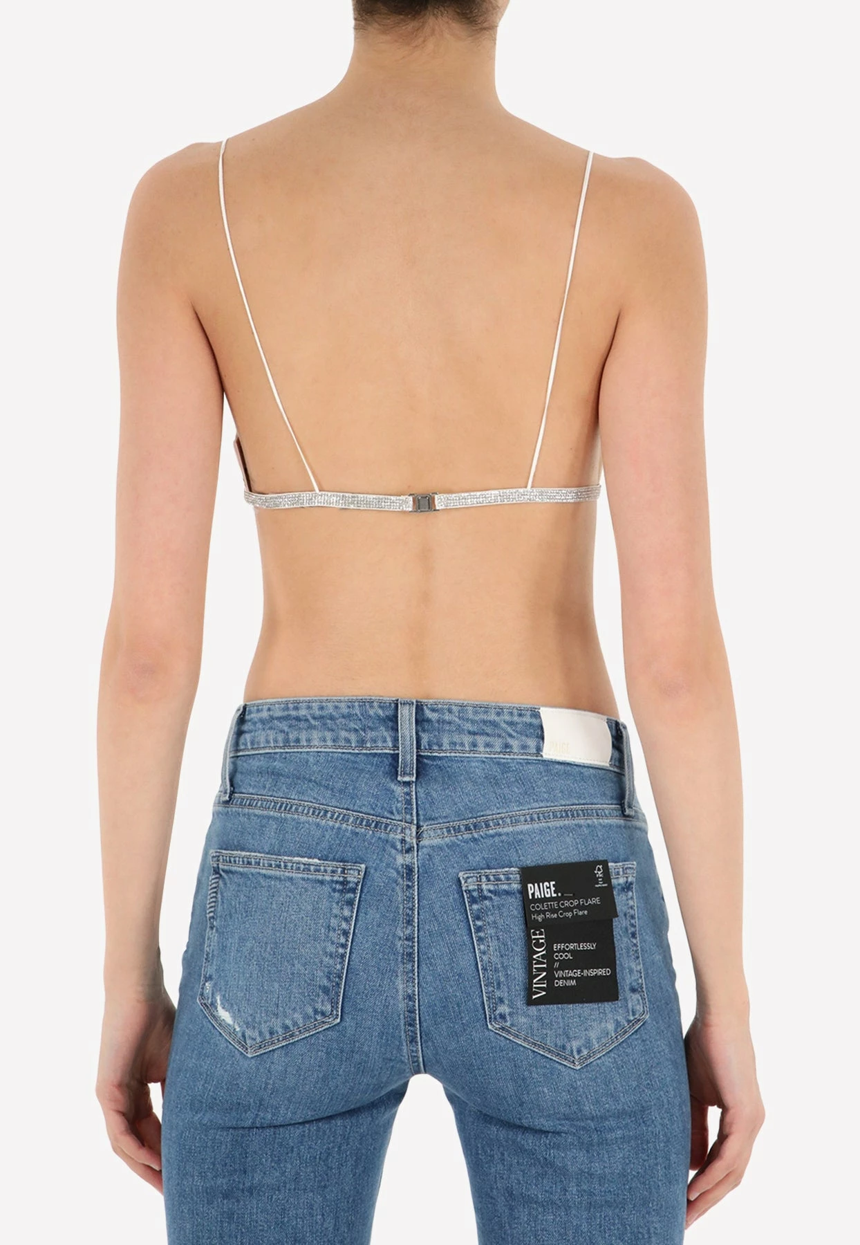 Nuè Rosie Rhinestone Bralette Top White 4 Nuè Rosie Rhinestone Bralette Top White - Image 4