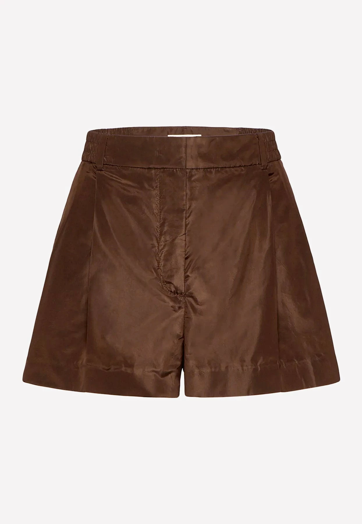 Valentino Washed Taffeta High-Waist Shorts Brown 4 Valentino Washed Taffeta High-Waist Shorts Brown - Image 4