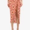 Etro Geometric Print Sarong Skirt Orange
