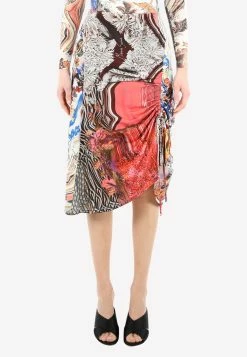 Marine Serre All-Over Print Midi Skirt Multicolor