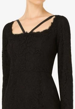 Dolce & Gabbana Mini Long-Sleeved Lace Dress Black -Evening Dresses Popular Store MzE2MDEz
