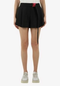 Off-White Mini Shorts With Buckle Black