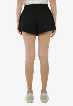 Off-White Mini Shorts With Buckle Black -Evening Dresses Popular Store MzE3ODIx