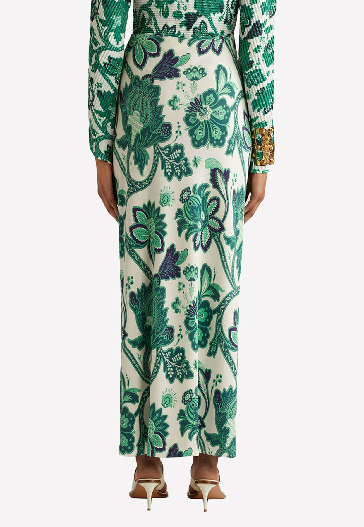 Etro Tree Of Life Maxi Sarong Skirt Green 3 Etro Tree Of Life Maxi Sarong Skirt Green - Image 3